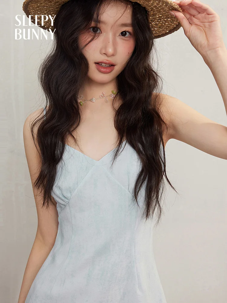 V คอ Cami ชุดผู้หญิงฤดูร้อน Petite SLIM FIT A-Line ชุดมินิ Elegant แขนกุดเอว Cinching ด้านในสวมใส่ทุกวันชุดเดรส