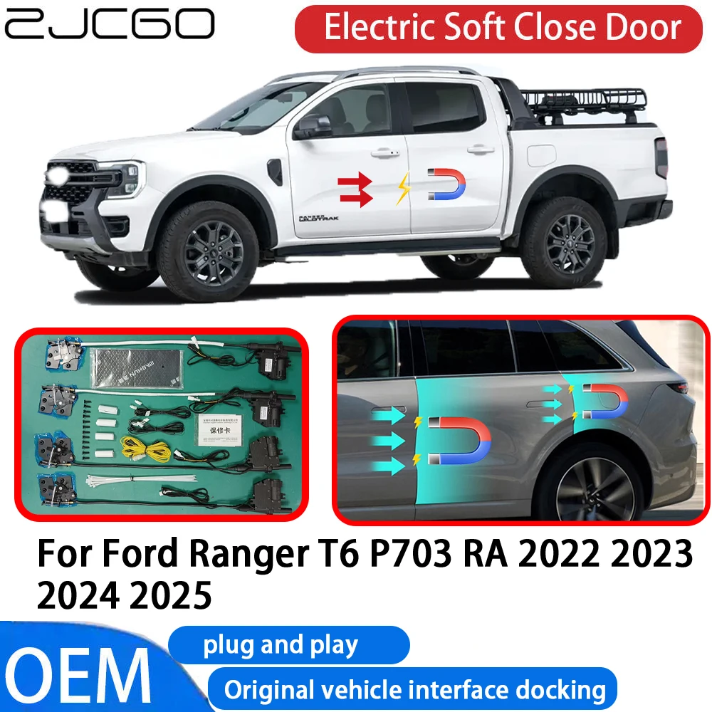 

for Ford Ranger T6 P703 RA 2022~2025 Car Automatic Electric Soft Close Door Closer System OEM Plug and Play Comfort Closing