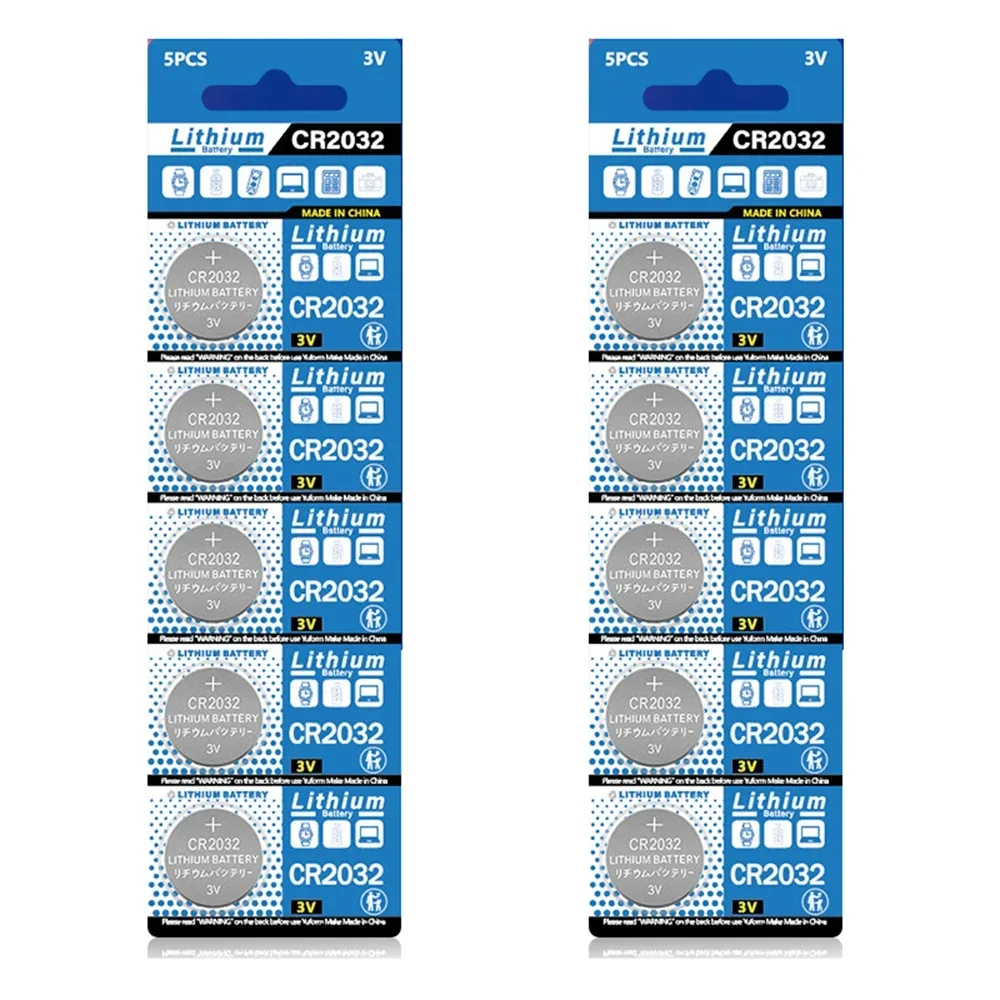 100 Stuks Cr2032 3V Lithium Batterij Dl2032 Ecr2032 Br2032 Voor Speelgoed Horloge Auto Afstandsbediening Rekenmachine Moederbord Knop Muntcel