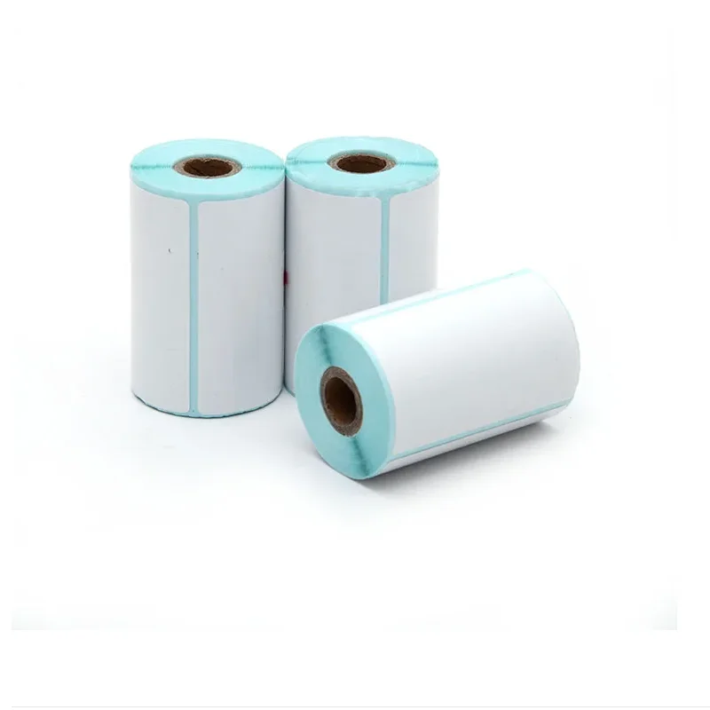 Self Adhesive Thermal Label Stickers 57x30mm 60x40mm 80x50mm White Label Paper Roll Compatible with Thermal Label Printer