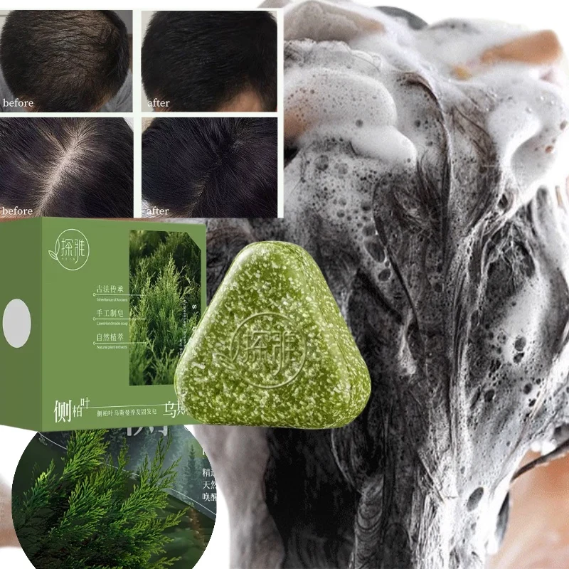 

120 г семизеленый шампунь с орхидеи Usman Herbal Shampoo Polygonum multiflorum предотвращает распутывание волос и сияние волос.
