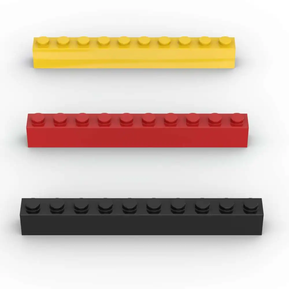 Moc 10 pçs empilhamento 6111 1x10 casa castelo placa de tijolo bloco de construção substituível brinquedos fascinantes adultos meninos presentes do feriado