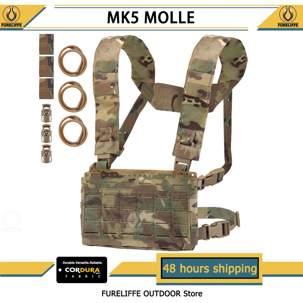 

Split Tactical Chest Mount Front Plate for Extension Kit MK5 for LV119 SPC JPC2.0 MOLLE Tactical Accessories