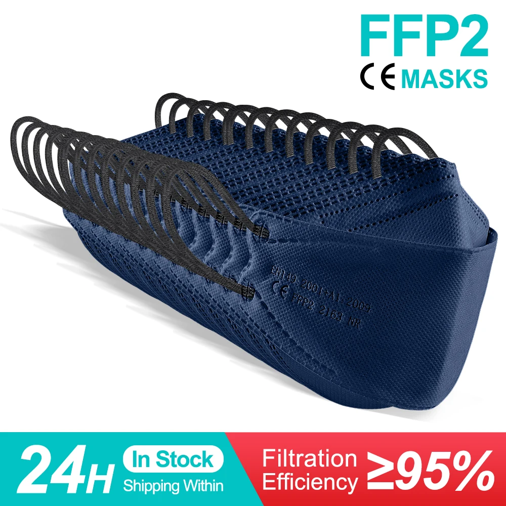 

ffp2mask Fish Mask KN95 Mascarillas FPP2 Adult Morandi FFP2mask 4 Layer FFP2 Approved Face Masks FFP2 Respirator Masque FFP2