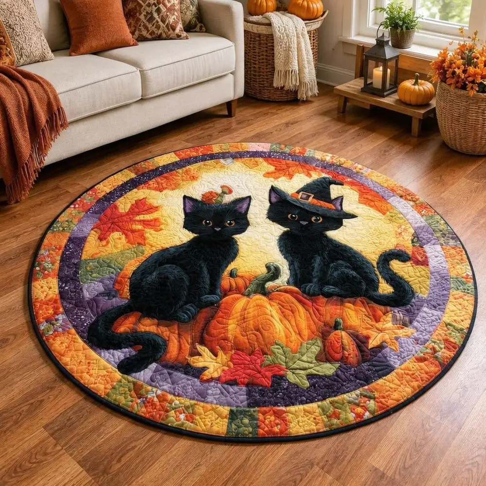 Crystal Crystal Velvet Round Rug Fall Pumpkin Print Floor Mat Decorative Carpet For Living Room Bedroom Home Office Holiday Ornament - Aliexpress Deal