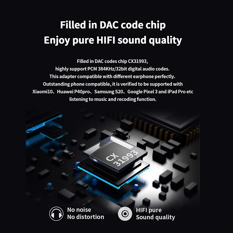 JCALLY JM6 Type-C to 3.5mm CX31993 digital audio portable decoding amp Hifi DAC mobile USB Type C to 3.5mm adapter