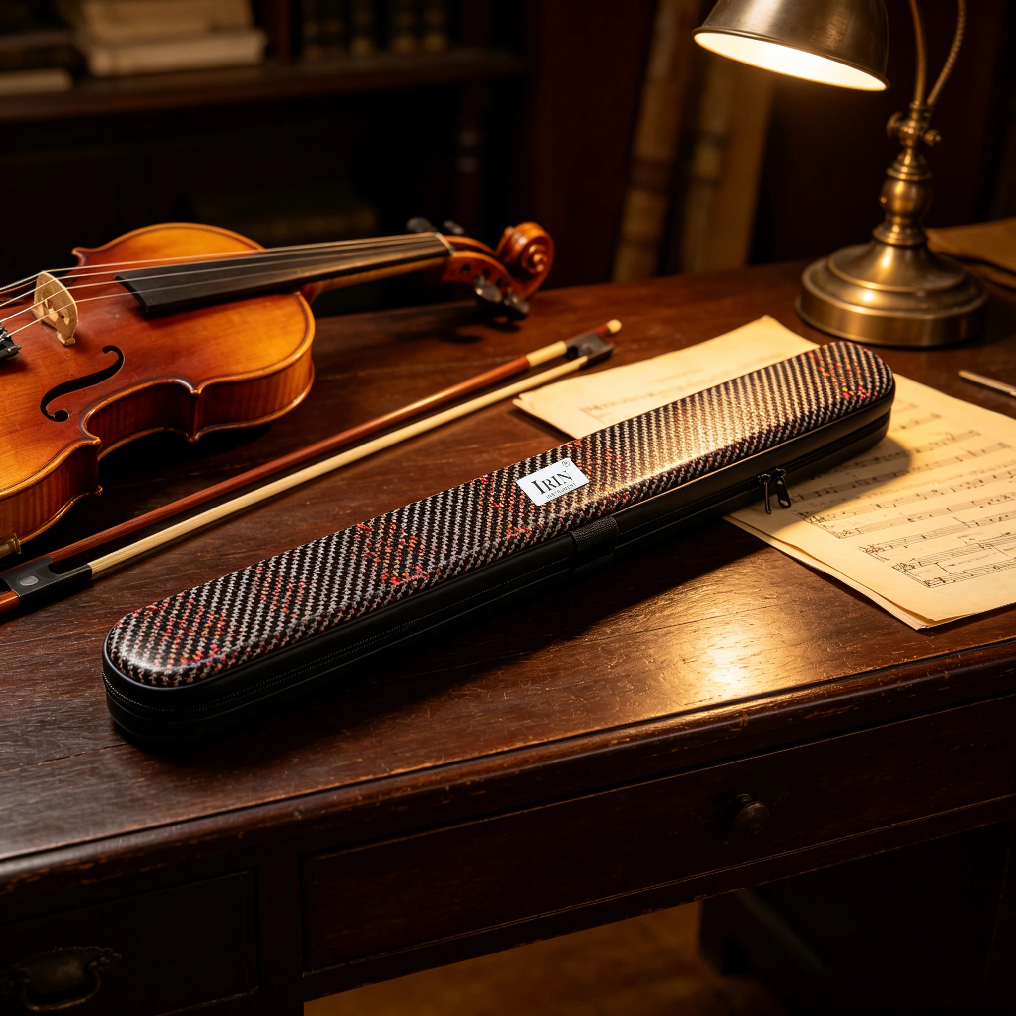 IRIN 4/4 Violin Bow Case Carbon Fiber Black Red Blue Fiddle Bow Box Hard Shell Violin string Instrument Parts & Accessories