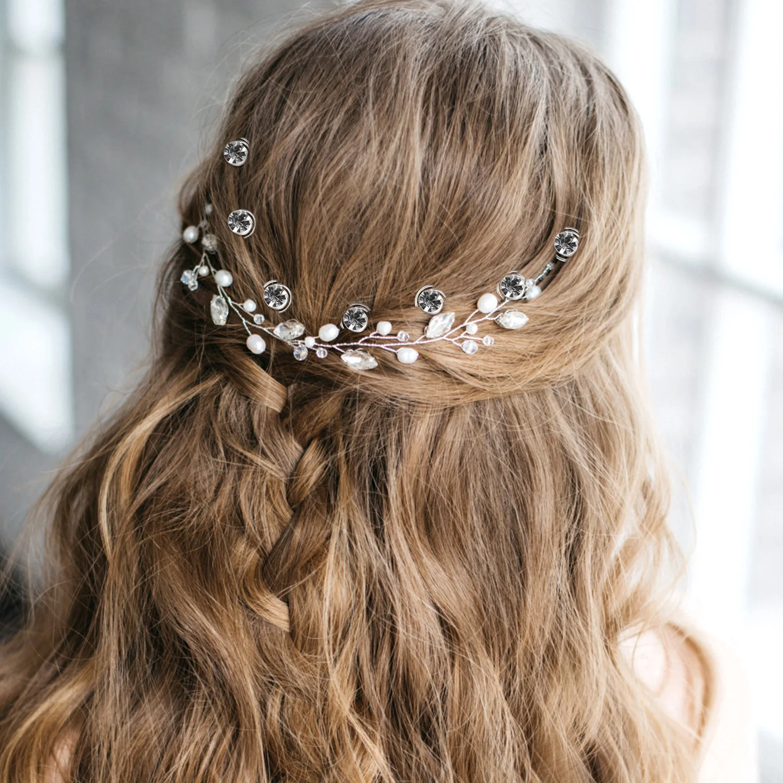 

12pcs Rhinestone Hair Clip Decorative Snail Buckle For Women Party Shopping Wedding Accessories Brightness Design