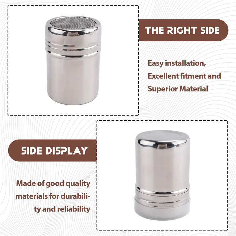 AD23-كاكاو شاكر، مسحوق القهوة شاكر 16 قطعة استنسل كابتشينو القهوة وقلم باريستا لبودرة الكابتشينو والسكر لاتيه، إلخ