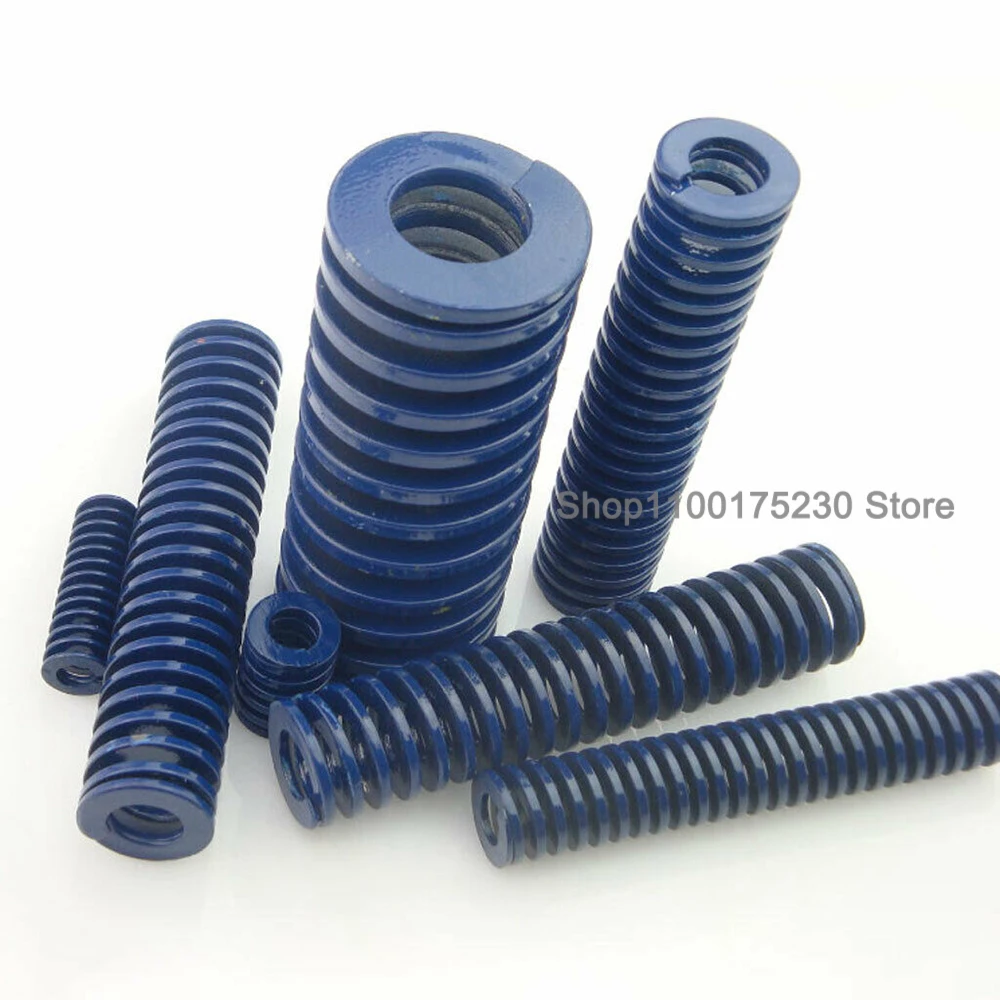 1Pcs Blue Compression Spring Die Mold Springs Light Load Spiral Stamping Compression Mould Die Spring Outer Diameter 8mm-50mm