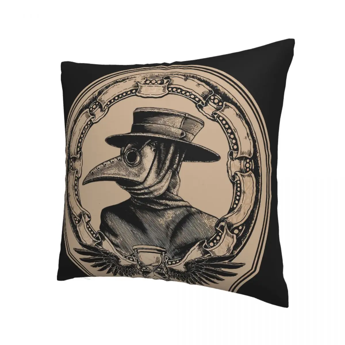 Vintage Plague Doctor Throw Pillow Case Cushion For Home Sofa Chair Decorative Hug Pillowcase