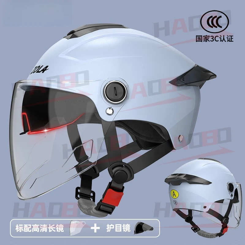 54-62CM Lightweight Motorcycle Helmets Men/Women Dual Lenses Electric Vehicle Helmets Summer Scooter Hard Hats Casco Para Moto