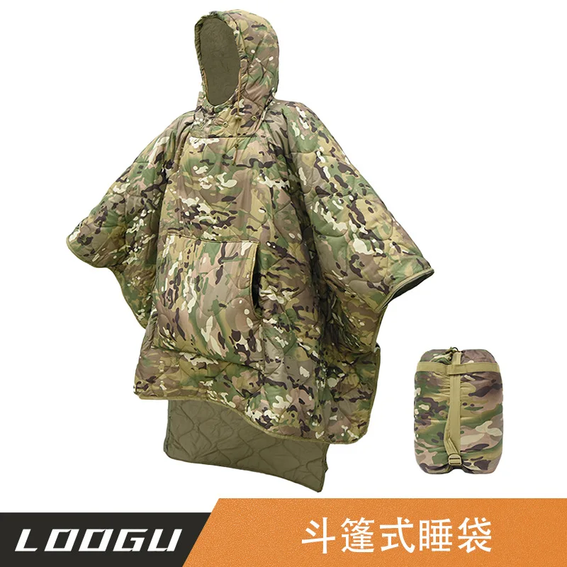 Outdoor Keep Warm Camouflage Sleeping Bag Cape Camouflage Sleeping Bag Portable Mountaineering Camping Camping Travel Emergency