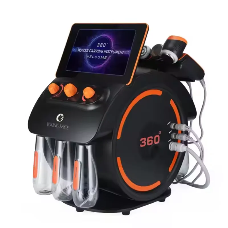 Profissional 360 graus visual cravo luz de água dispositivo de resurfacing oxigênio dispositivo facial diamante microdermoabrasão dispositivo