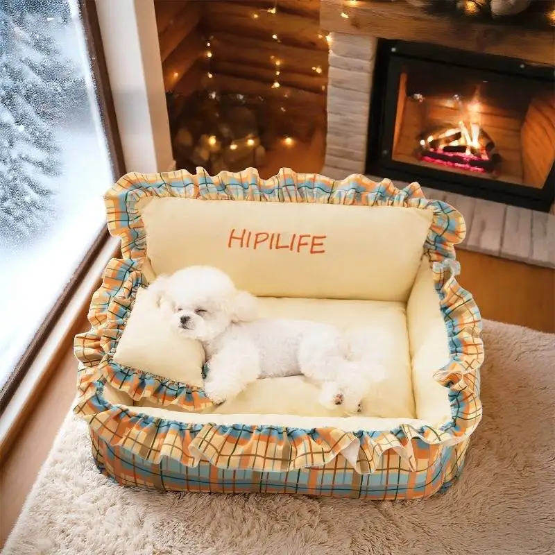 

Cute Quality Aesthetic Dog Kennel Durable Fluffy Modern Mattress Dog Supplies Indoors Designer Camas Para Perros Dog Furniture