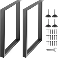 VEVOR 2pcs 28inch Table Legs Adjustable Furniture Legs Square Reinforced Steel Office Table leg Max Load 1000 lbs For Home DIY