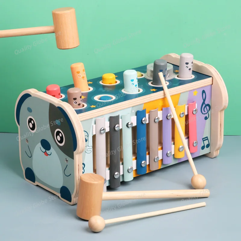 

Children's Educational Toy Brain Training Hammering Groundhog Game Boys Girls Multifunctional Interactive Montessori Concept Pla