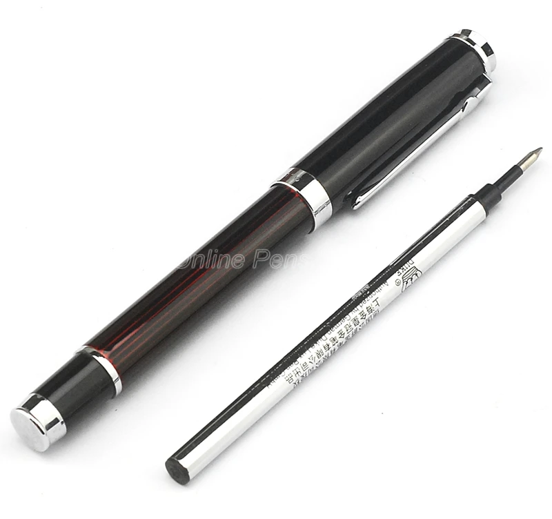 Duke Metal Red & Silver Vertica Pattern Roller Ball Pen Professional Writing Pen DRP019