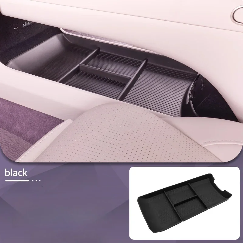 

For Avatr 06 Central Control Lower Layer Silicone Storage Box Grid Privacy Storage Box Water Cup Holder Glasses Case Accessories