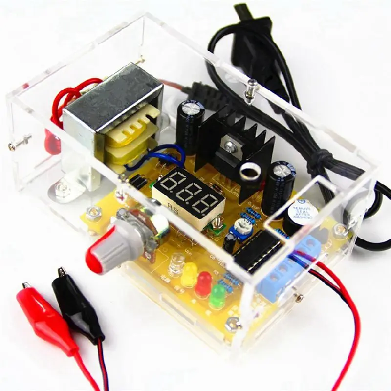 【Big Deal】LM317 Adjustable Voltage Regulated Power Supply DIY Kit AC 220V Stabilized Power Supply Laboratory EU Plug