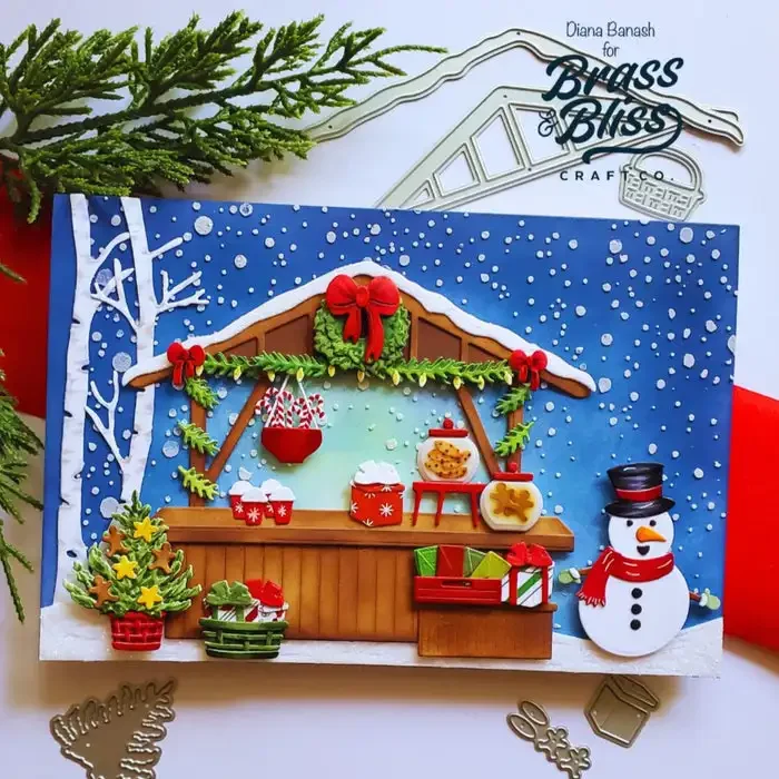 البونسيتة عيد الميلاد ندفة الثلج هولي يهتف المزارعين بلوم بوغس قطع معدنية يموت واضح Stamps Stencil DIY بها بنفسك سجل القصاصات الحرفية