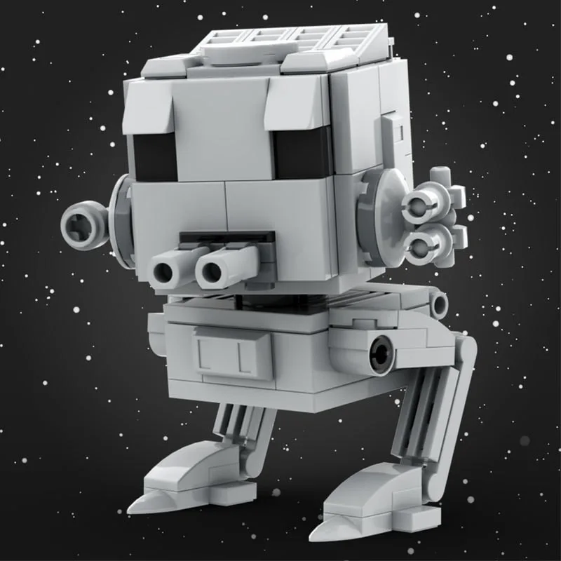 Biped Sci-Fi Armored Combat Walker Blocks, Space Mecha Display Model, Chinese DIY Bricks for Hobby Collection Gifts
