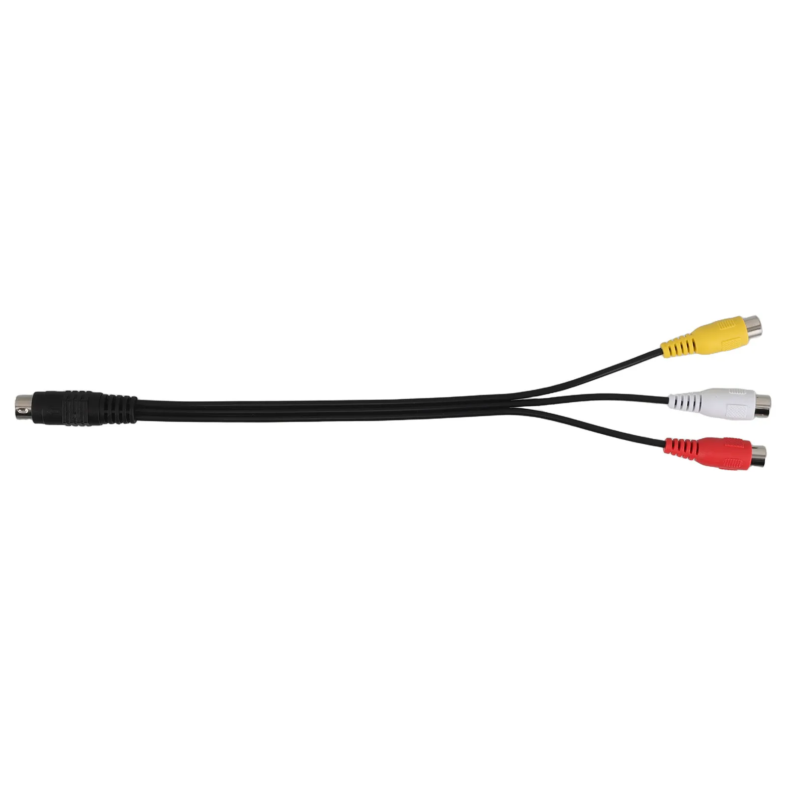 4 Pin S-Video to 3 Video Adapter Cable High Definition Signal Transfer for TV Projector Monitor Compatible Av