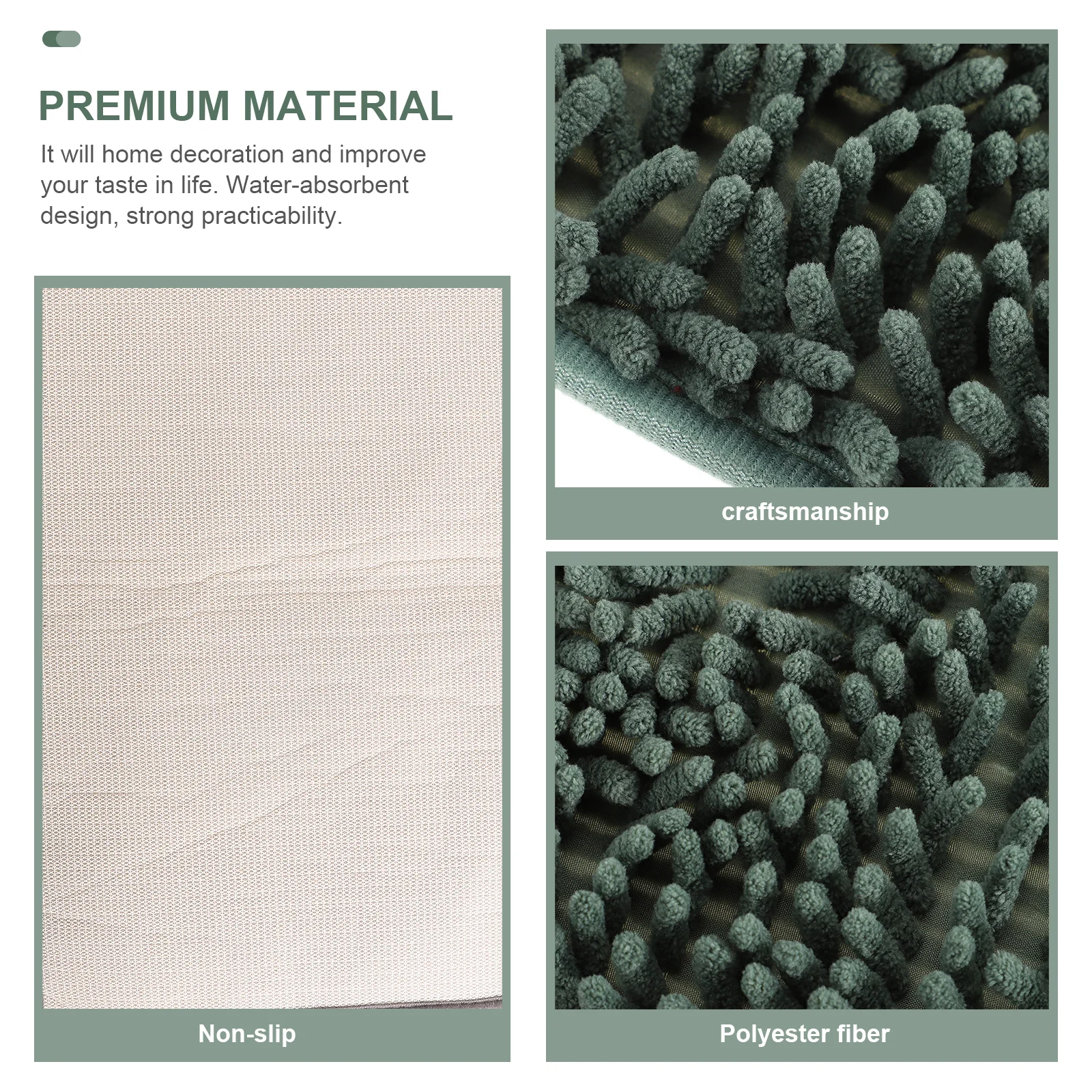 

Modern Non-Skid Floor Mat for Bathroom Living Room Bedroom Absorbent Quick-Dry Surface Entryway Door Mat Home Decoration Utility