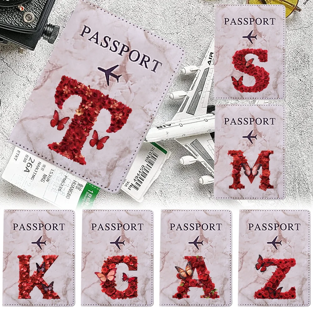 Passport Holder Air Ticket Storage Unisex Travel Accessories Red Rose Series Portable Credit Card Passport Storage Bag