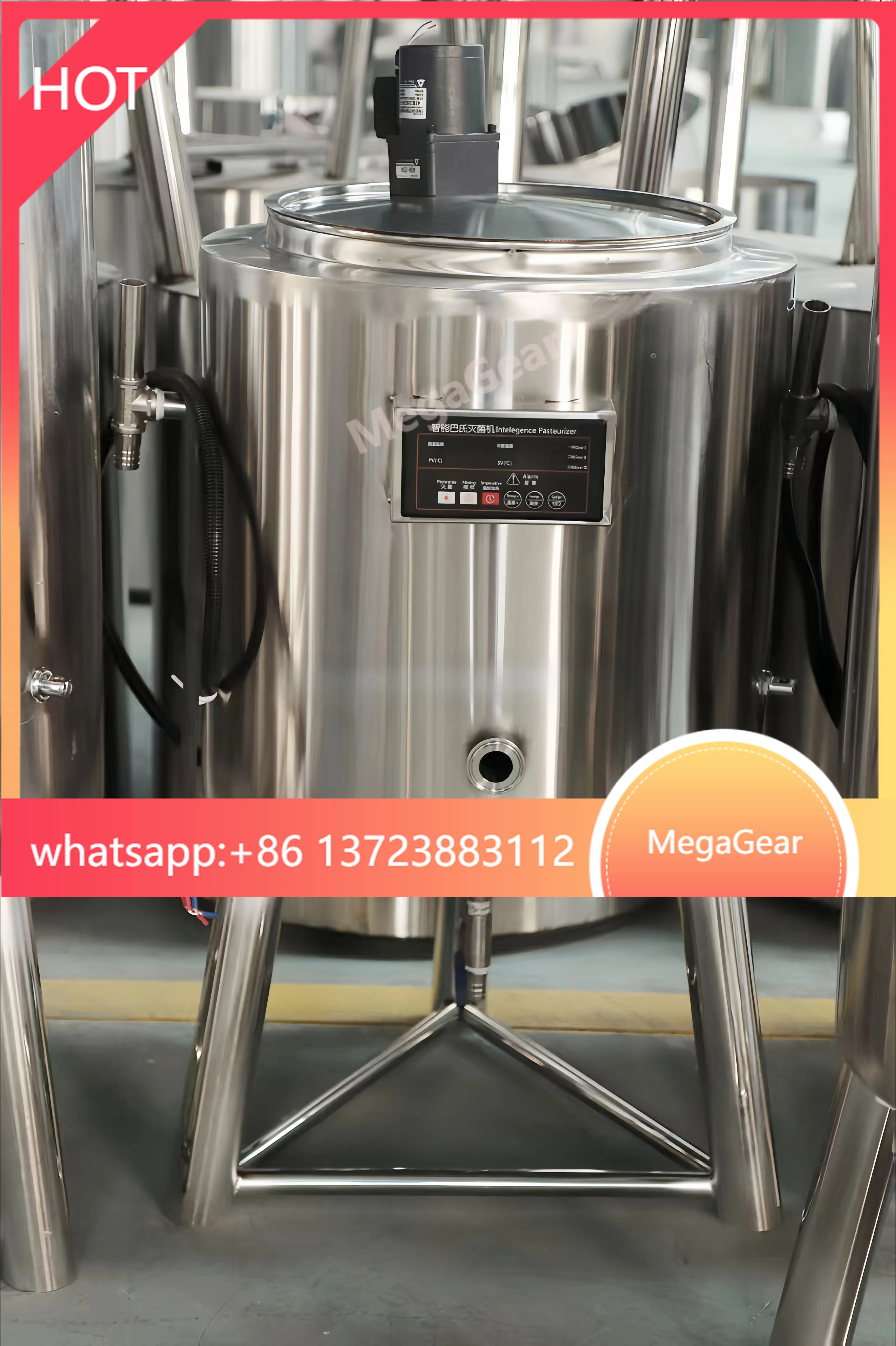 

100 1000-литровый высокотемпературный пастеризатор для молока и охлаждающая машина, бак для пастеризации фруктового сока, цена