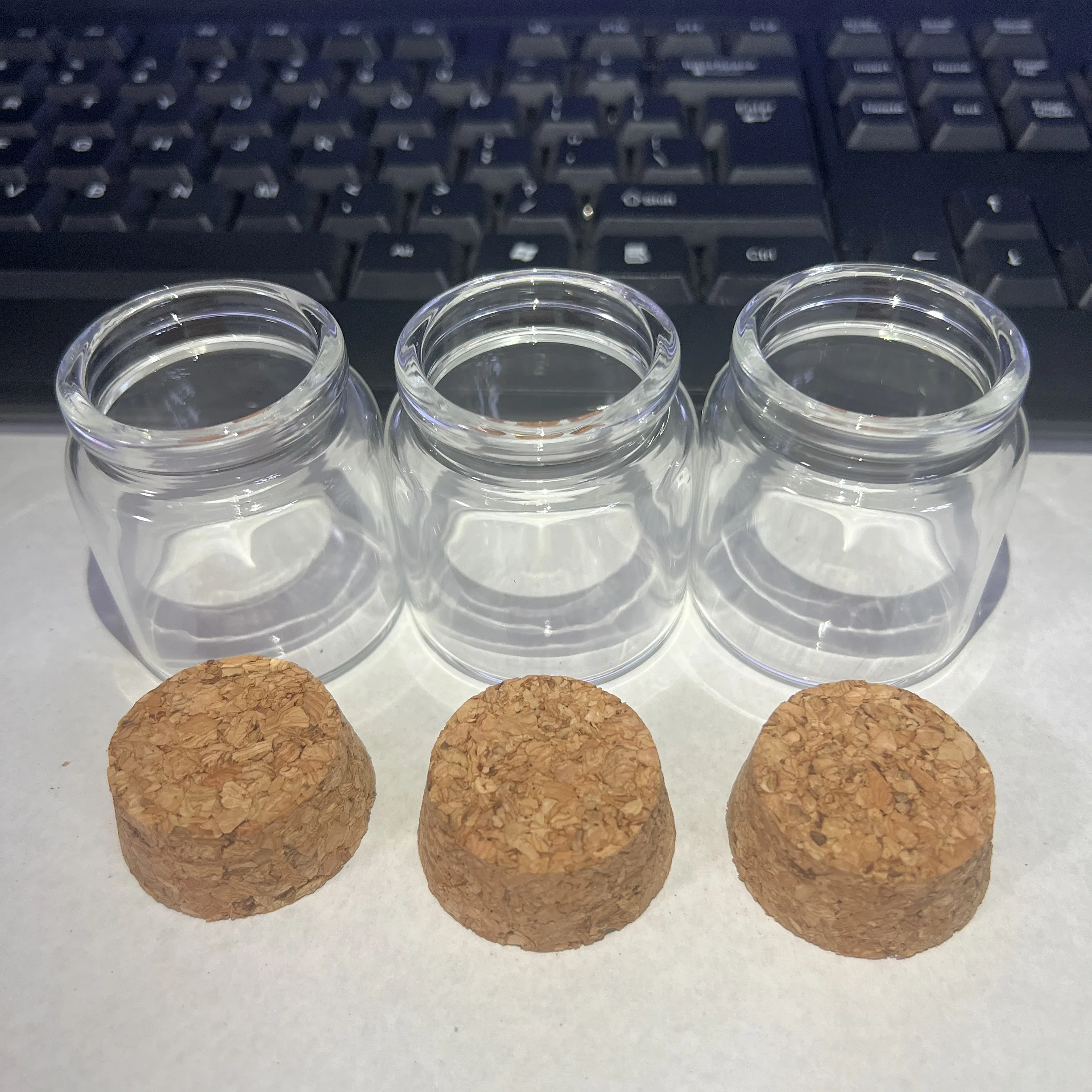 12pcs/Lot 50ml Glass Bottles With Cork Spicy Storage 33×47×50mm Glass Jars Containers Glass Spice Vials Craft DIY Small Jars