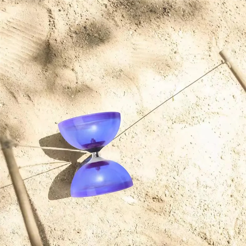 Тройной подшипник Diabolo Ball, жонглирование, мягкая резина, двойное колесо, детский уличный игровой набор, кристалл, ТПУ