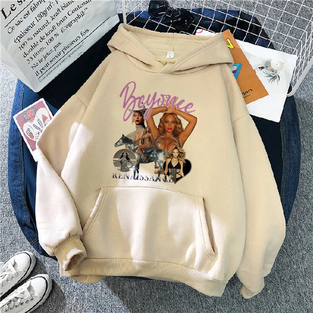 Beyonce hoodies women Kawaii Winter  Fleece anime Pullover female anime pulls