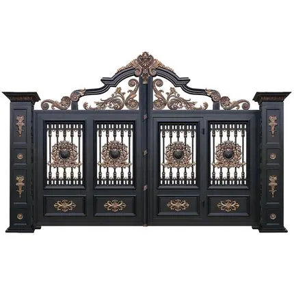 Assembled Aluminium Gate Door Villa Aluminium Gates High Quality Wrought Iron Gate Design
