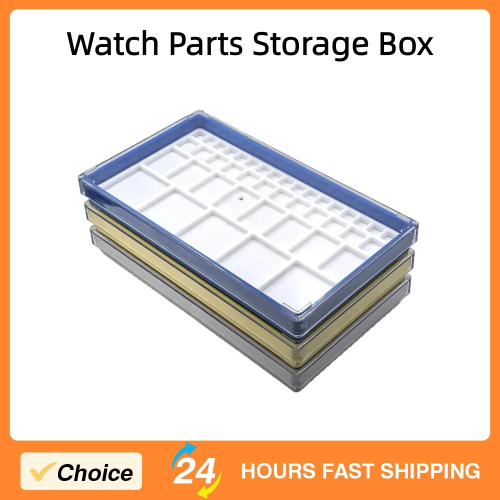 Watch Parts Storage Box for Watchmakers Jewelry Screws Watchmaker Repairing Tools Watch Parts Plastic Organizer Storage Tray