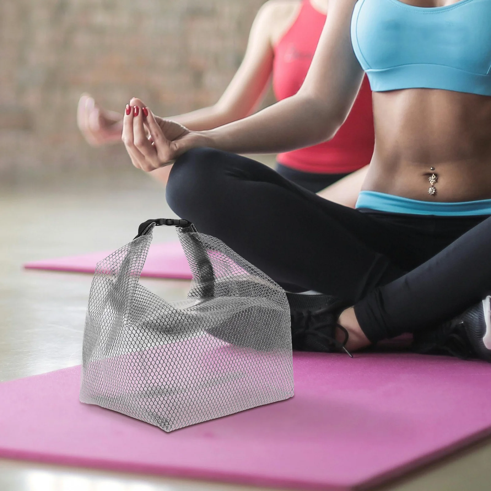 حقيبة تخزين شبكية مقاومة للماء بسعة كبيرة وشفافة للسفر ومنظم غسيل أدوات الزينة لصالة الألعاب الرياضية ومعدات السباحة والملابس المبللة #5