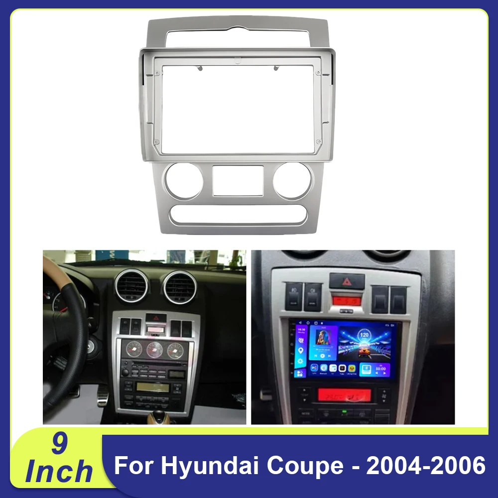 

9-дюймовая лицевая панель Android-радио для Hyundai Coupe — 2004-2006 гг. с декодером