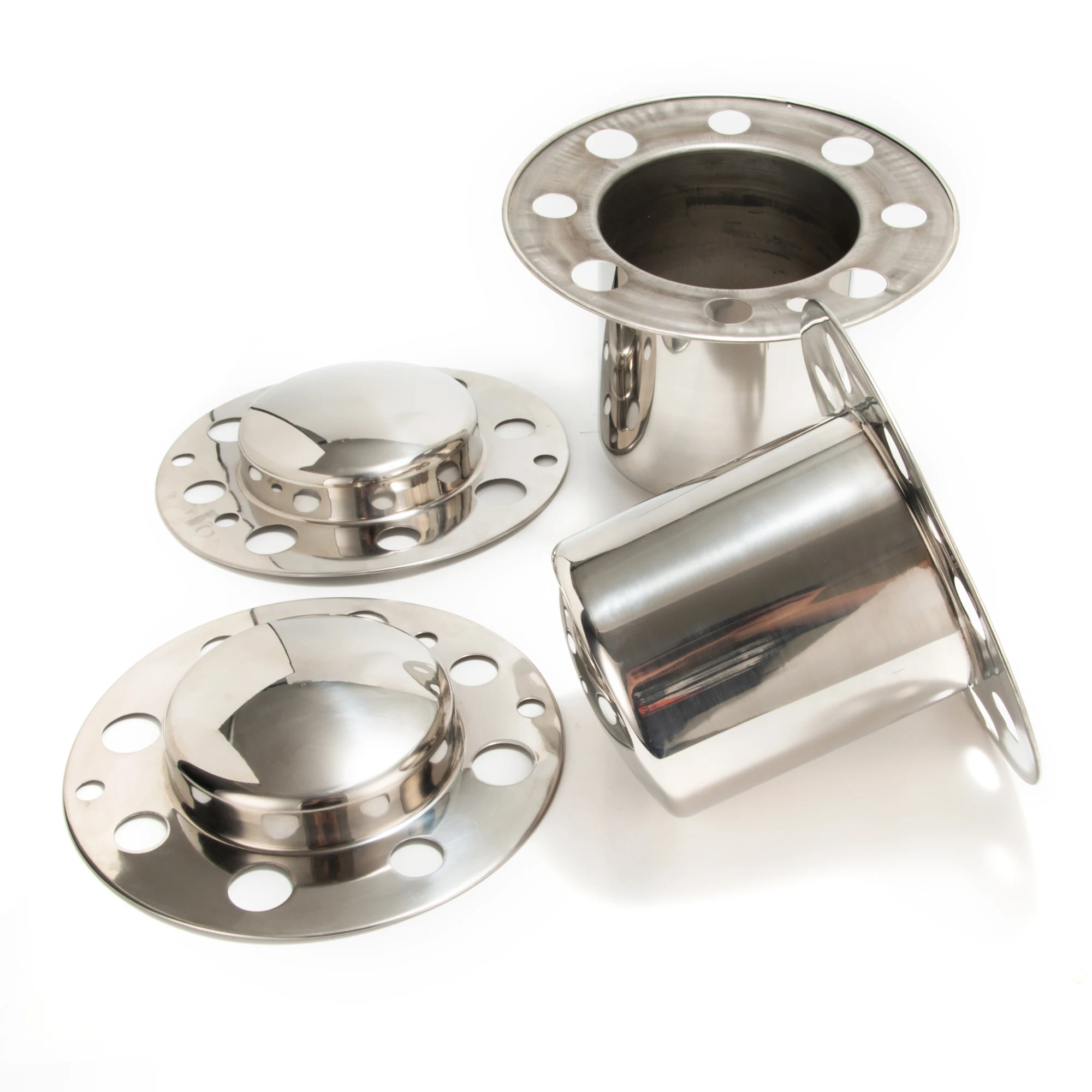 Eloxiumy 2pcs or 4pcs 124.5mm Stainless Push-Thru Center Caps For SOME NOT ALL 8x6.5 BOLT PATTERN DUALLY WHEELS #132D #134D #132