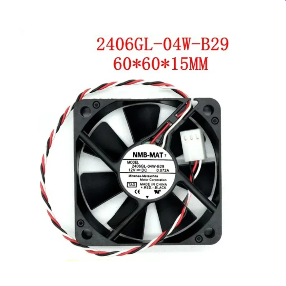 

2406GL-04W-B29 Server Fan for NMB NMB-MAT High Air Flow Axial Cooling Fan 6015 12V 0.072A 6CM