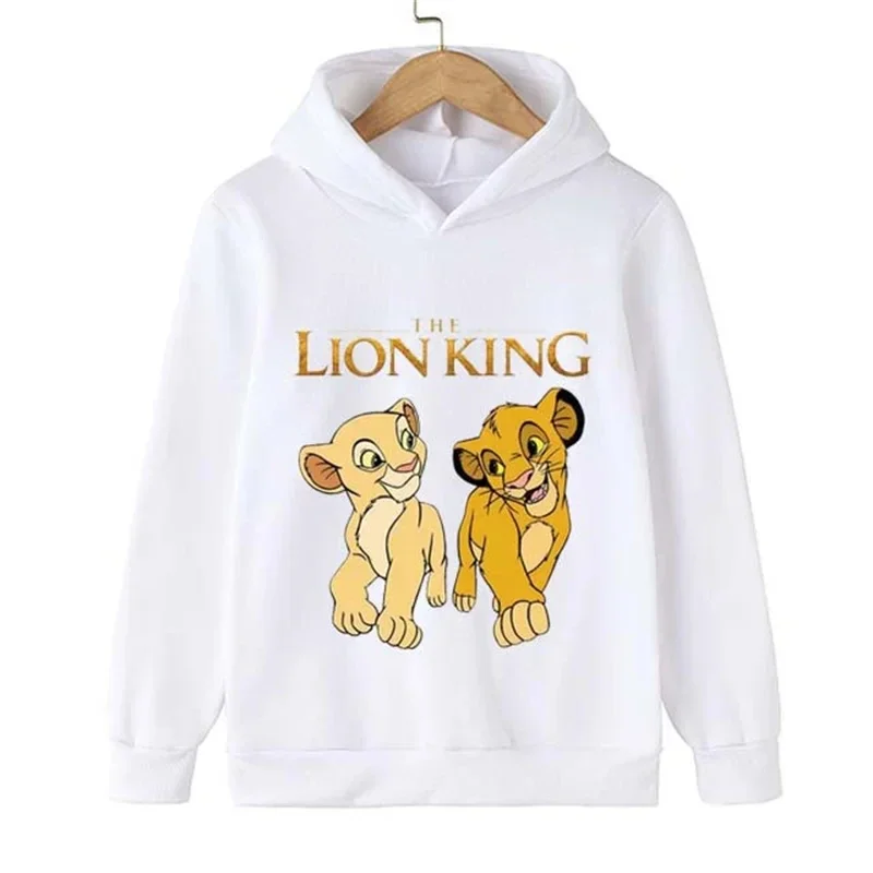 Kids Cartoon Animal King Graphic the Lion Simba Hoodies Cartoon Boys Girls Printed Sweatshirt Children Tops Long-sleeve Clothes