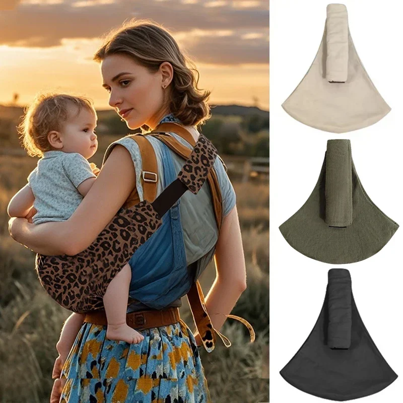 New Baby Going Out Portable Safety Carrier Simple Leopard Pattern Front Hug Type Back Baby Out of The Baby Artifact Waist Stool