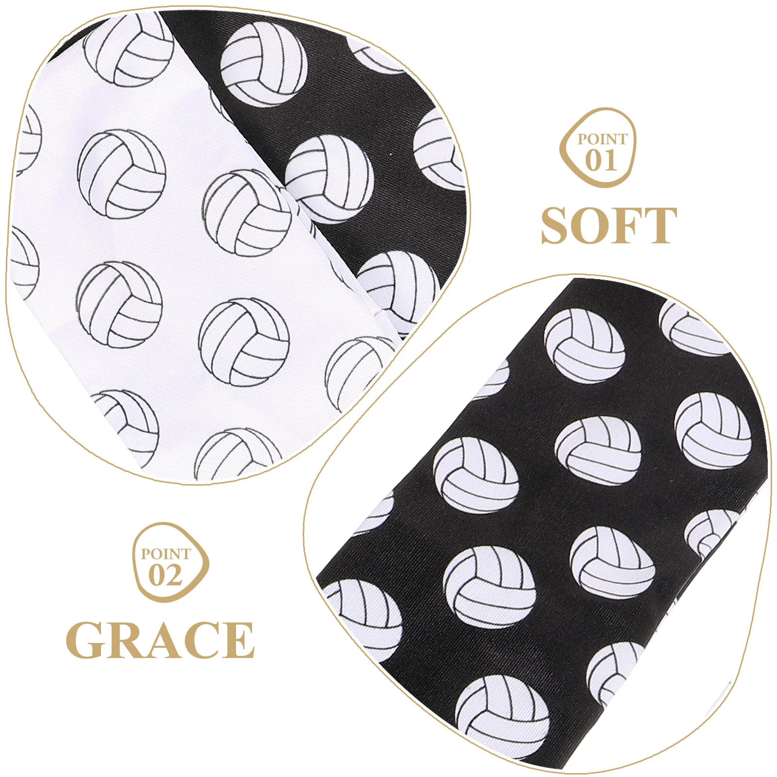 

2Pcs Volleyball Elastic Sweatband Sports Headband for Workout Running Gym Basketball Yoga Sweat Headband Sweatbands for Men