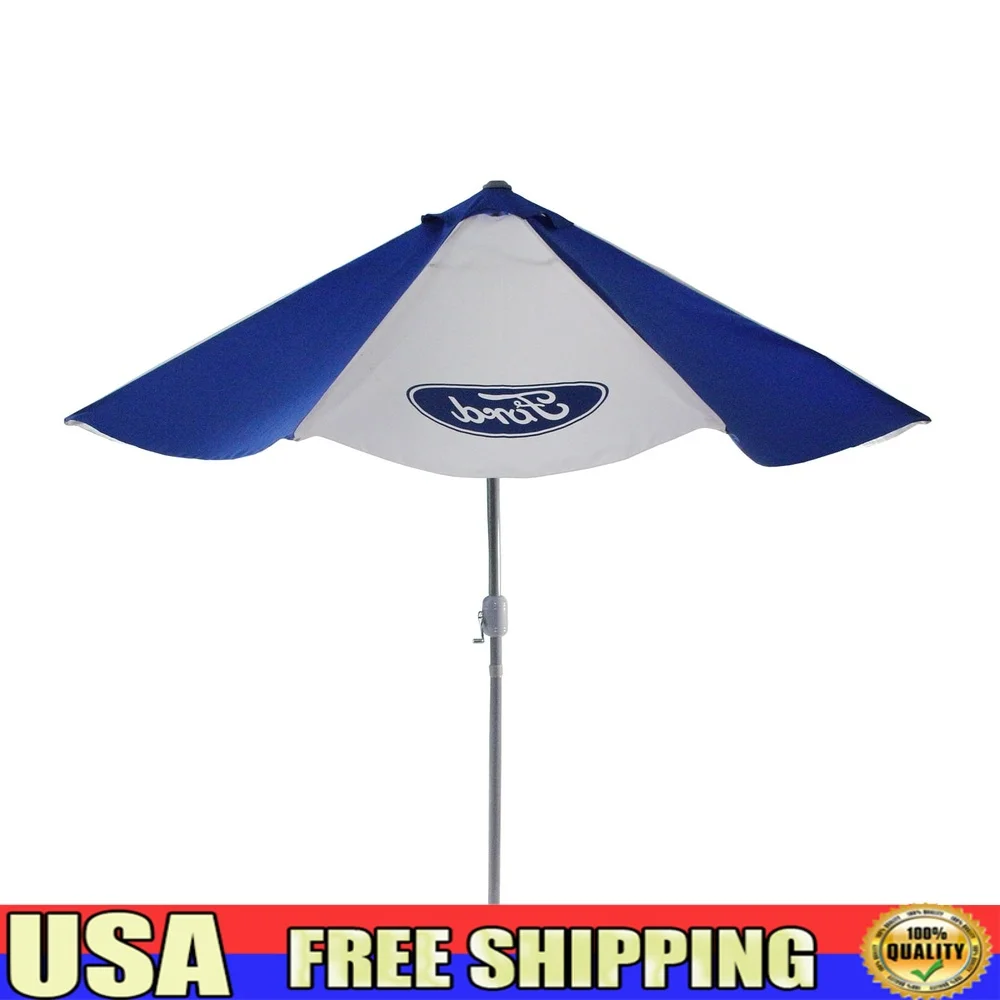 

9ft Outdoor Patio Umbrella with Hand Crank and Push Button Tilt Durable Polyester Canopy Sturdy Aluminum Frame Dining Set