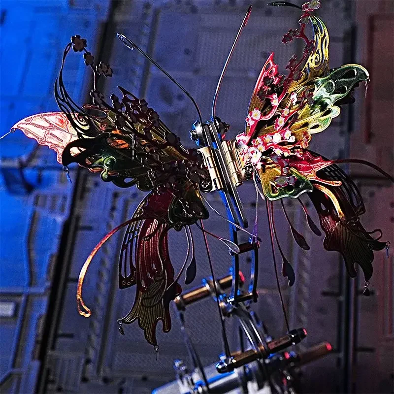 Steampunk mechaniczny motyl metalowy model zestawy do budowania dla dorosłych dzieci Puzzle 3D Gear mechaniczny motyl DIY zabawki montażowe