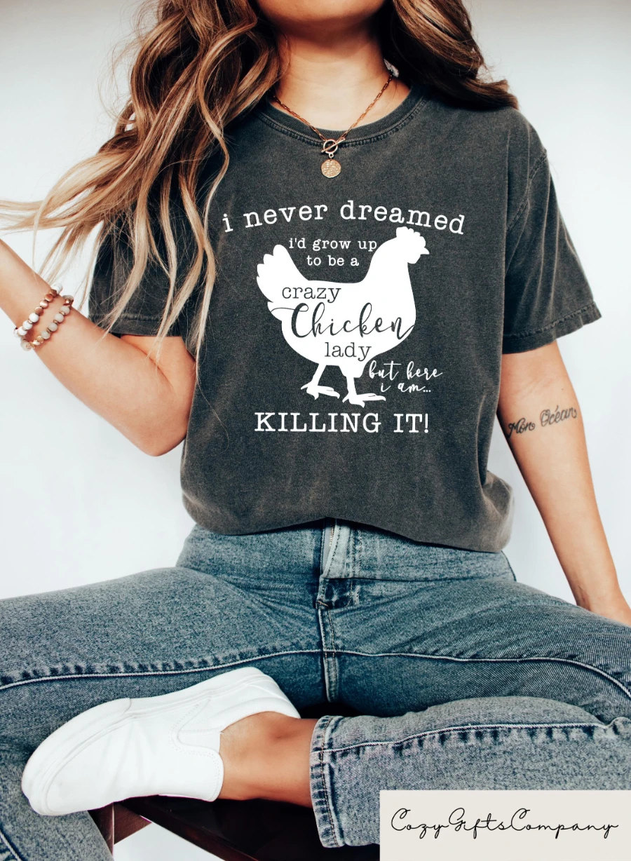 Mom Chicken Shirt, Crazy Chicken Lady Shirt, Chicken Lover Sweatshirt, Farmer Girl Sweatshirt, Funny Chicken Shirt, Hens