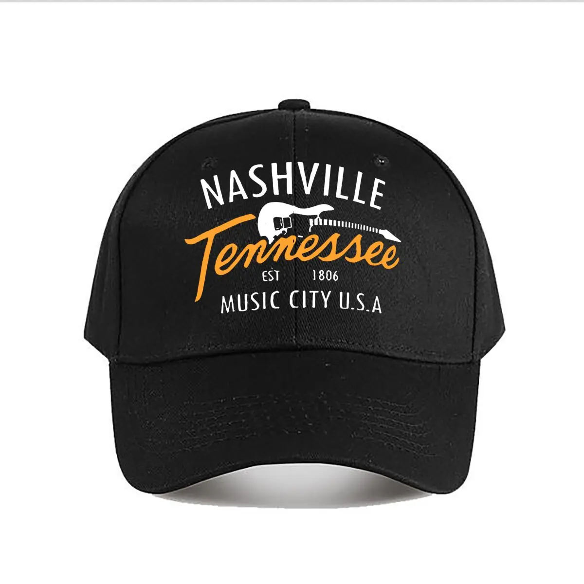 Nashville Tennessee Music City Guitar Baseball Cap Fashion Men Sunhat Women's Outdoor Sports Snapback Cap