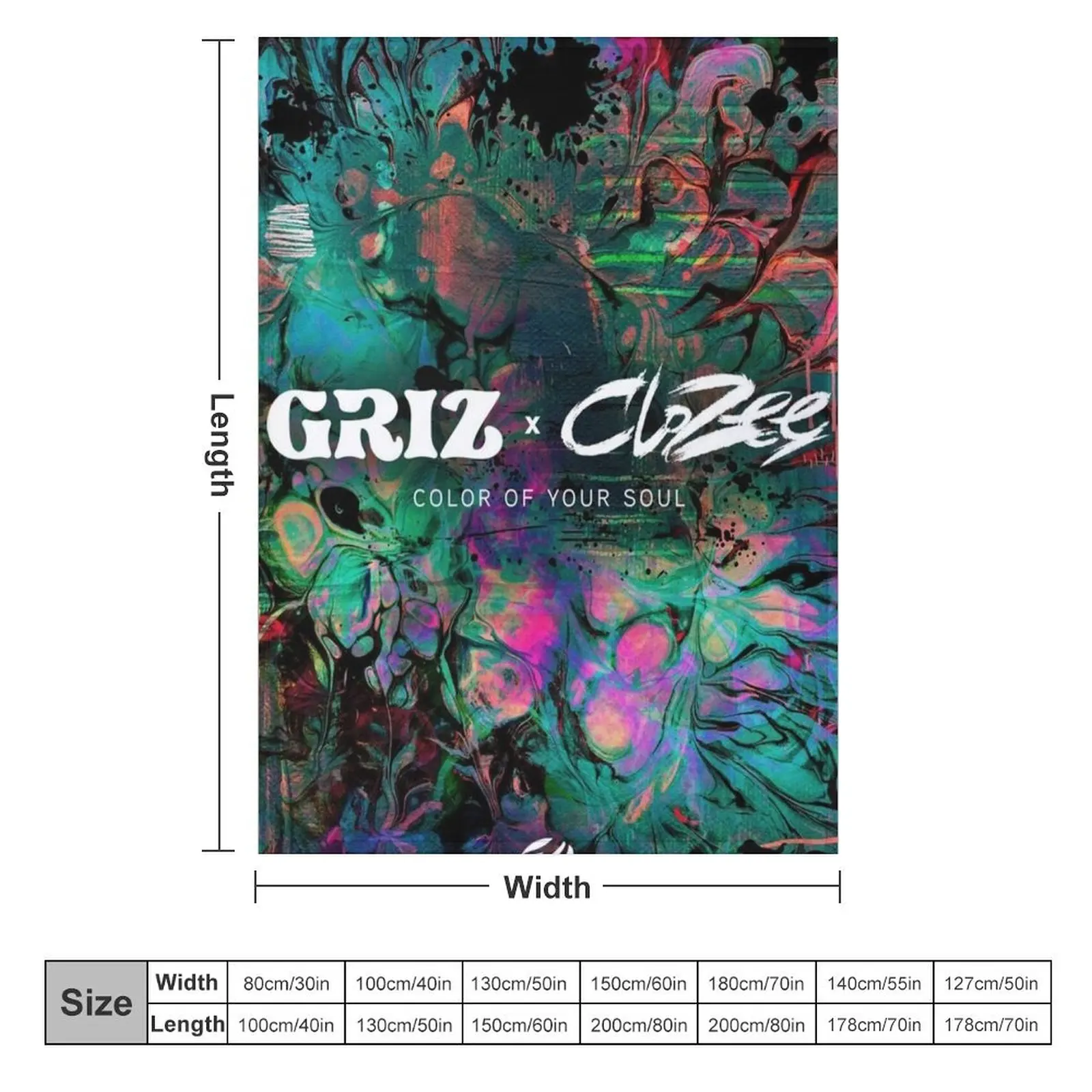 griz color your soul tour 2022 masmart Throw Blanket Beach Single heavy to sleep warm winter Blankets