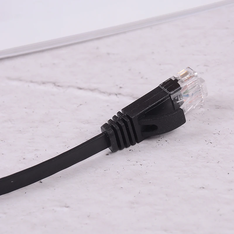 1pc 25cm Cat6 High-speed Network Cable Patch Cord RJ45 Slim Computer Networking Cord