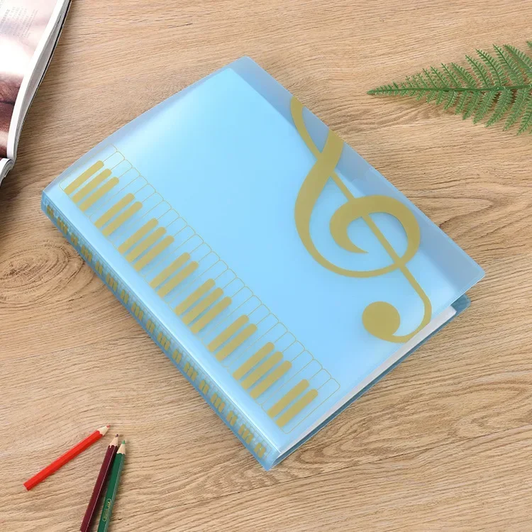 40 Pages A4 Multi-layer Music Score Folder Practice Piano Paper Sheets Document Storage Organizer