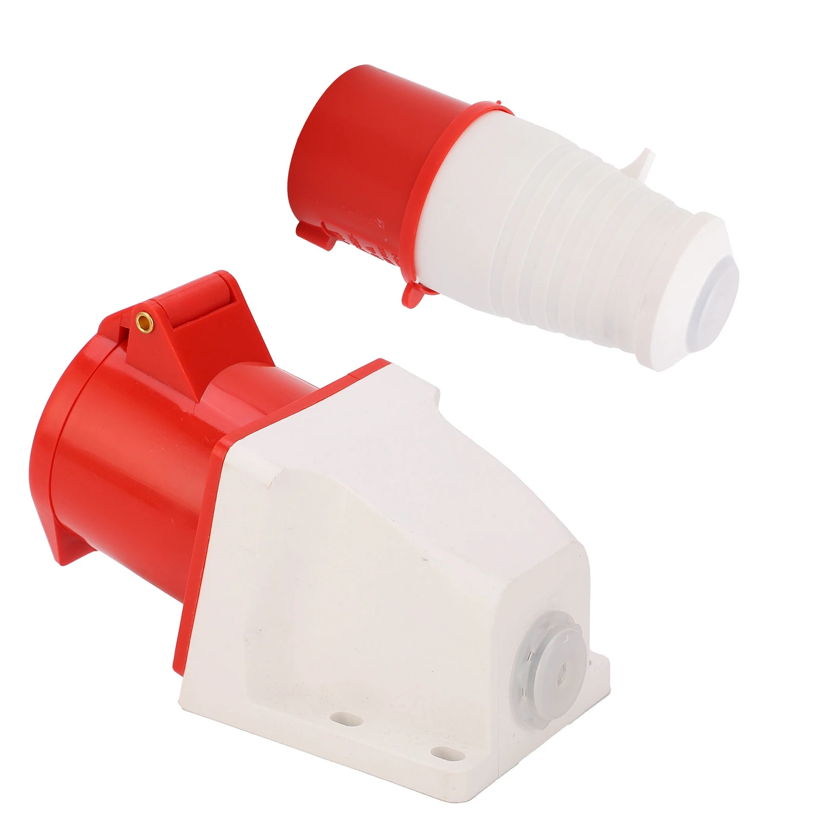 4‑Pin Power Plug 3 Phase Industrial Connector Socket Set  Mounted 32A AC380V‑415V Industrial Plug Connector Set